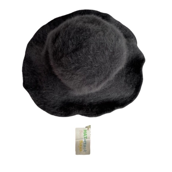 Fuzzy Bucket Hat Gray Angora and Nylon By Hat Attack - Picture 4 of 8